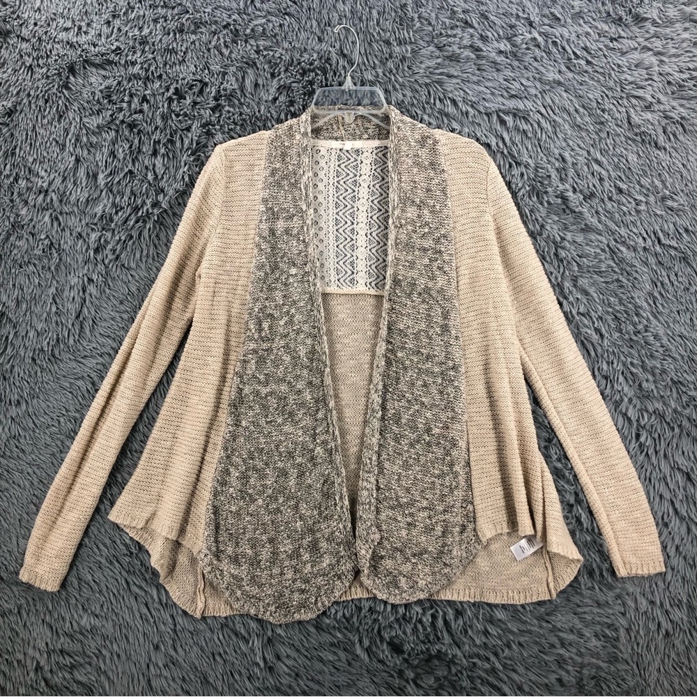 Maurices Sweater Womens Small Lace Open Knit Long Sleeve Sweater Cardigan